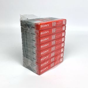 Sony HF60 Audio Cassette Tapes 8 Pack New Sealed High Fidelity Normal Bias